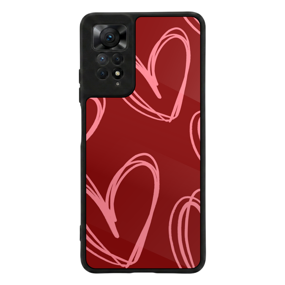 Xiaomi Redmi Note 12 Pro Uyumlu Kalp Love Tasarımlı Glossy Premium Kılıf