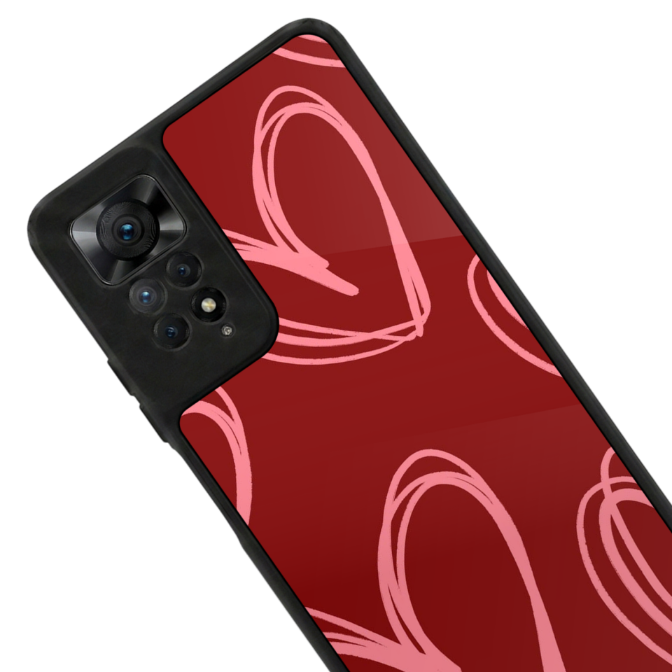 Xiaomi Redmi Note 12 Pro Uyumlu Kalp Love Tasarımlı Glossy Premium Kılıf