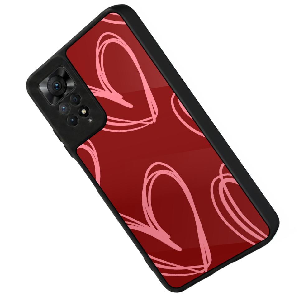 Xiaomi Redmi Note 12 Pro Uyumlu Kalp Love Tasarımlı Glossy Premium Kılıf