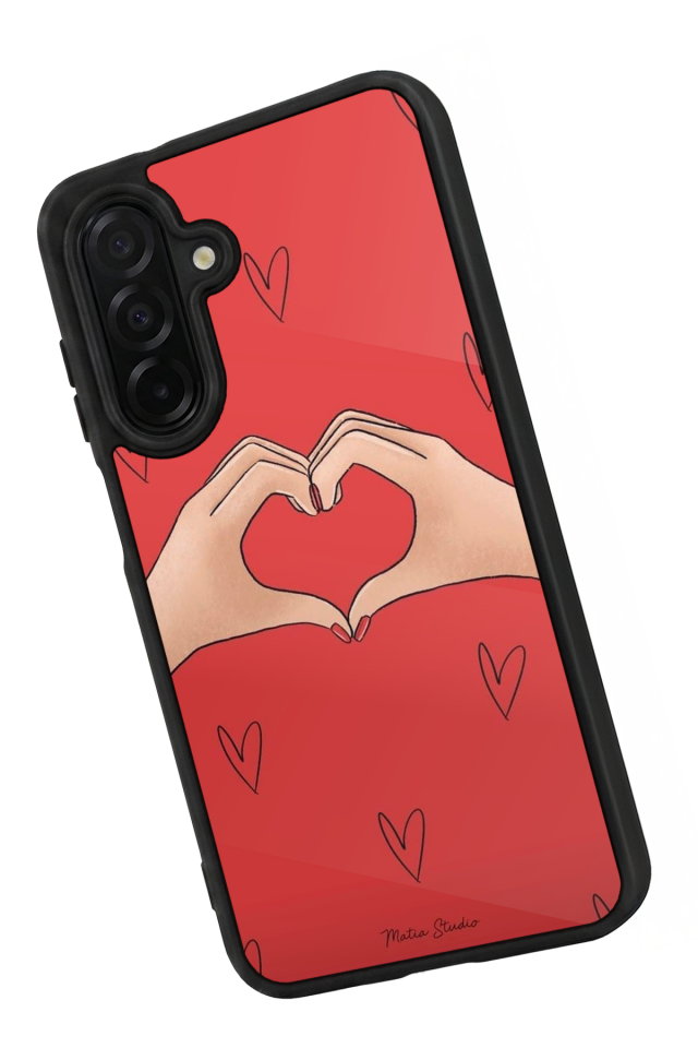 Samsung Galaxy A26 Uyumlu Kalp Love Tasarımlı Glossy Premium Kılıf