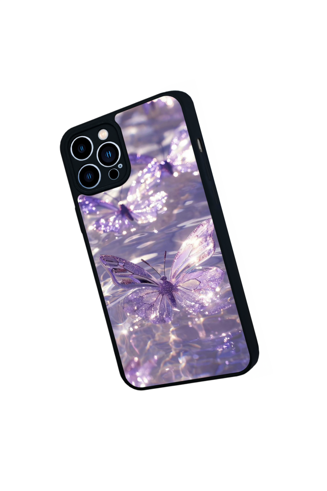 iPhone 13 Pro Max Uyumlu Kelebek Tasarımlı Glossy Premium Kılıf