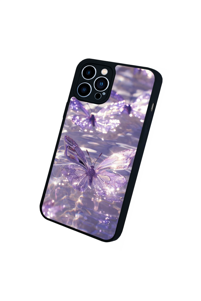 iPhone 13 Pro Max Uyumlu Kelebek Tasarımlı Glossy Premium Kılıf