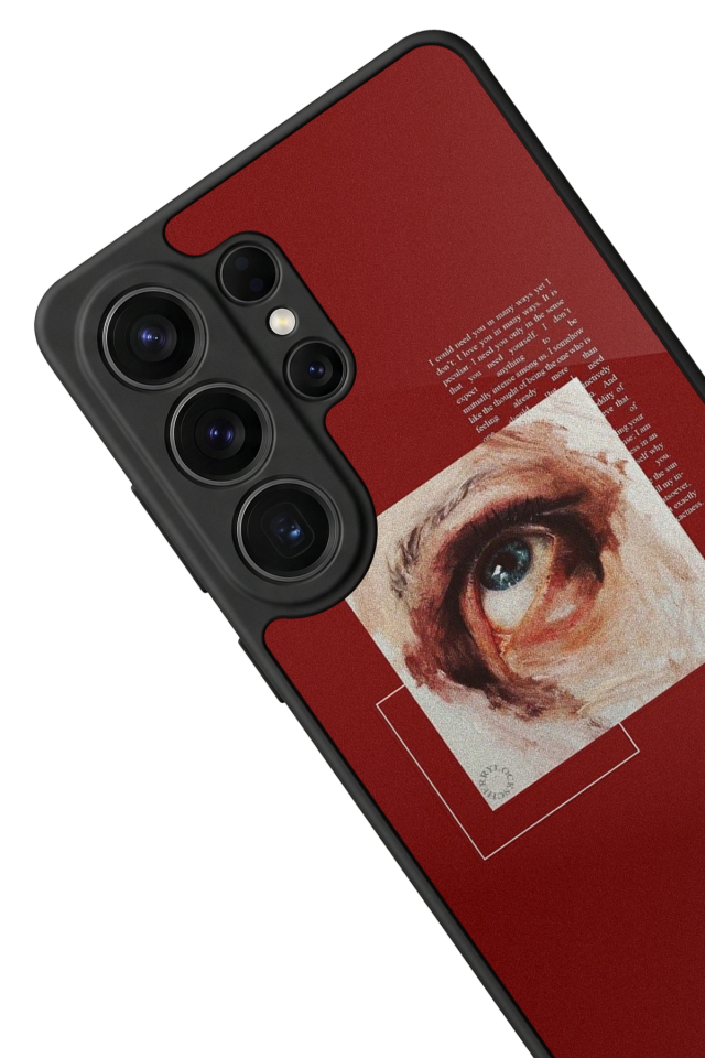 Samsung Galaxy S26 Ultra Uyumlu Kirmizi Tasarımlı Glossy Premium Kılıf