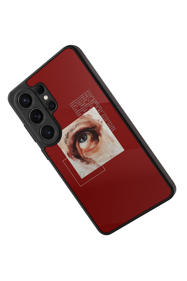 Samsung Galaxy S26 Ultra Uyumlu Kirmizi Tasarımlı Glossy Premium Kılıf