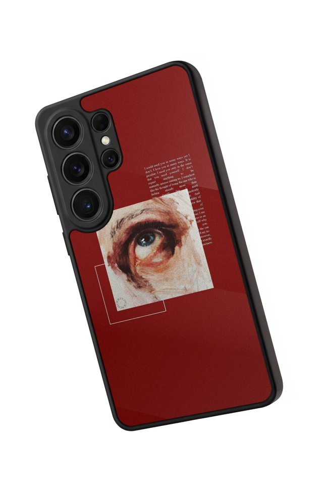 Samsung Galaxy S26 Ultra Uyumlu Kirmizi Tasarımlı Glossy Premium Kılıf