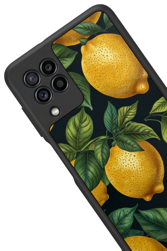 Samsung Galaxy M22 Uyumlu Limon Tasarımlı Glossy Premium Kılıf