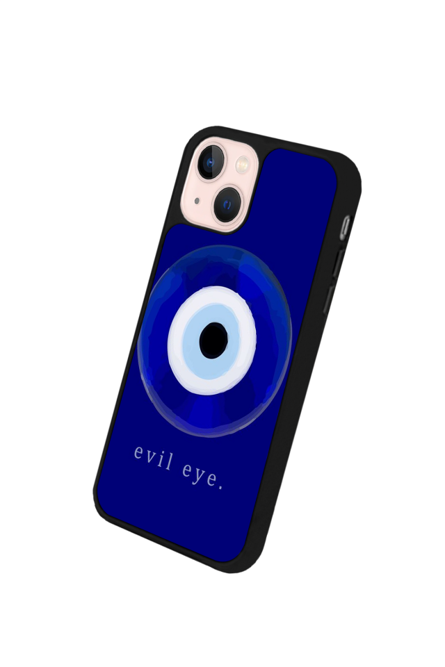iPhone 13 Mini Uyumlu Nazar Tasarımlı Glossy Premium Kılıf