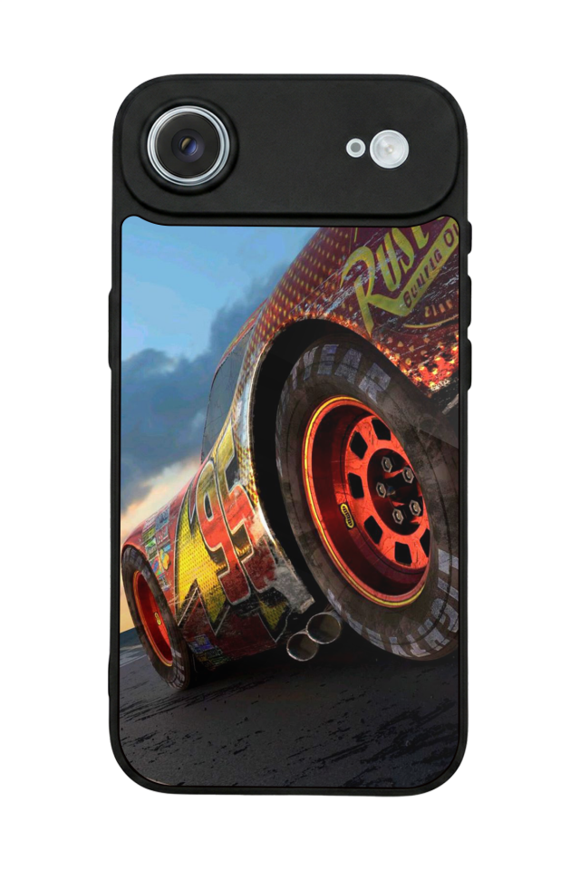 iPhone 17 Air Uyumlu Şimsek McQueen Tasarımlı Glossy Premium Kılıf