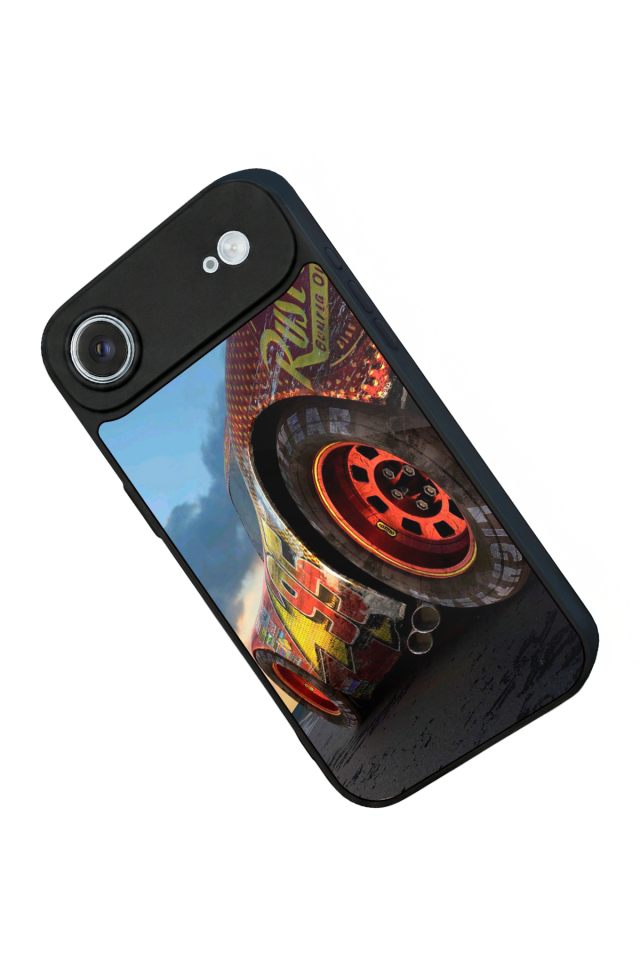 iPhone 17 Air Uyumlu Şimsek McQueen Tasarımlı Glossy Premium Kılıf