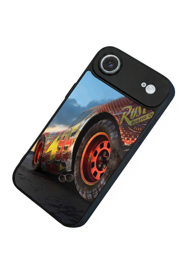 iPhone 17 Air Uyumlu Şimsek McQueen Tasarımlı Glossy Premium Kılıf