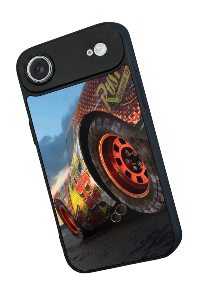 iPhone 17 Air Uyumlu Şimsek McQueen Tasarımlı Glossy Premium Kılıf