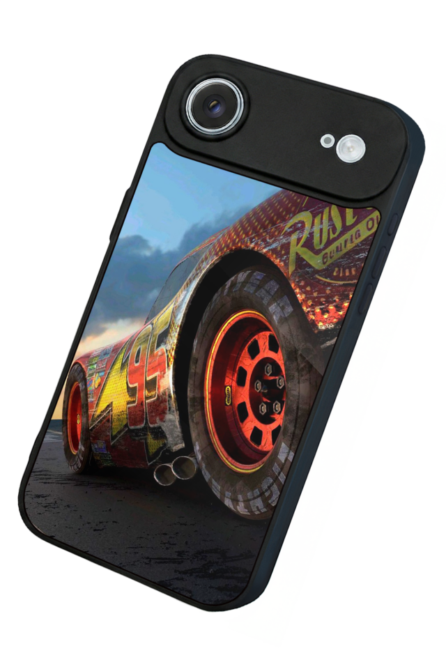 iPhone 17 Air Uyumlu Şimsek McQueen Tasarımlı Glossy Premium Kılıf