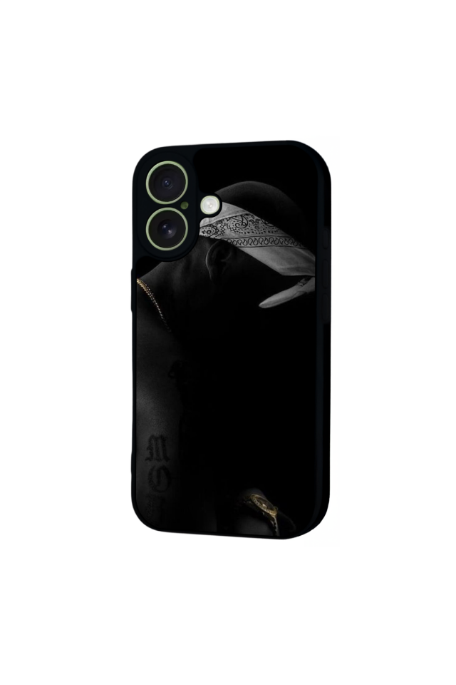 iPhone 17 Uyumlu Tupac Tasarımlı Glossy Premium Kılıf
