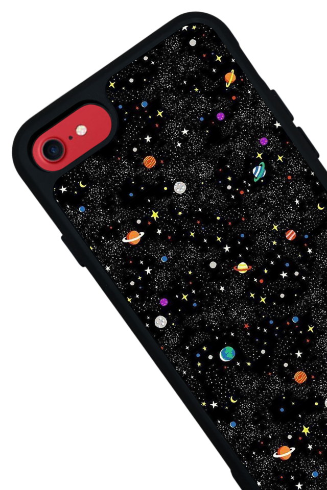 iPhone 8 Uyumlu Uzay Tasarımlı Glossy Premium Kılıf