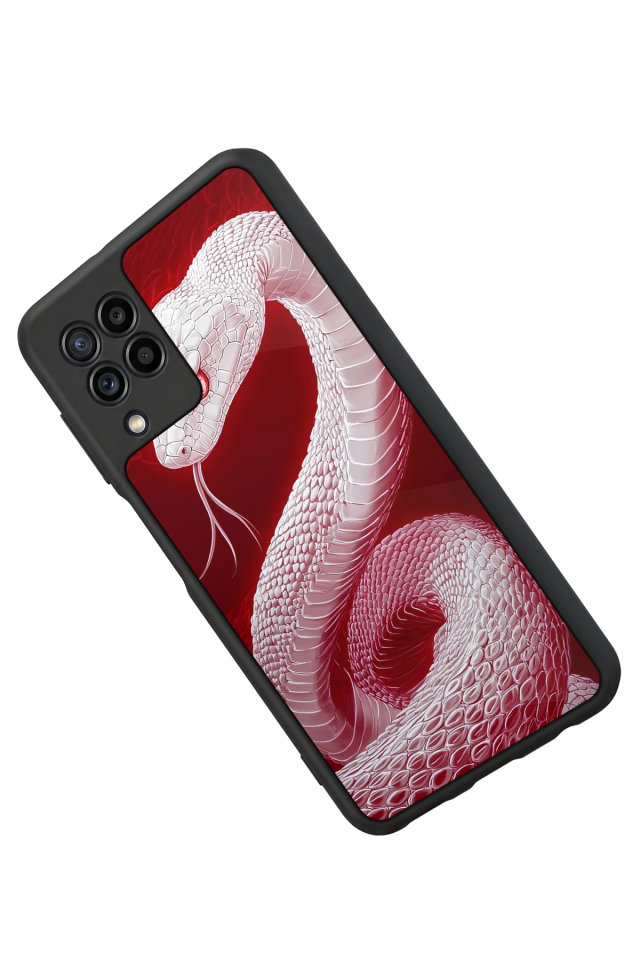 Samsung Galaxy M32 Uyumlu Yılan Tasarımlı Glossy Premium Kılıf