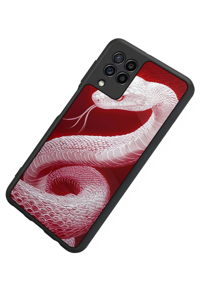 Samsung Galaxy M32 Uyumlu Yılan Tasarımlı Glossy Premium Kılıf