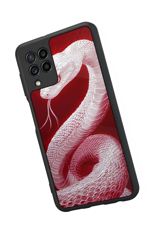 Samsung Galaxy M32 Uyumlu Yılan Tasarımlı Glossy Premium Kılıf