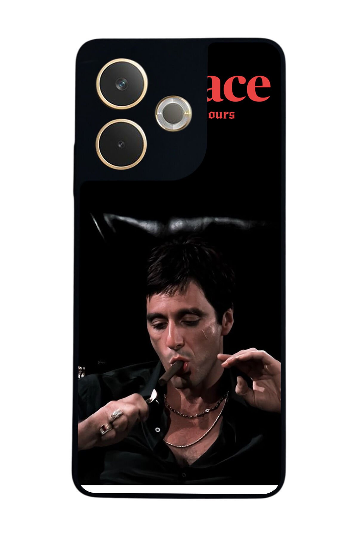 Oppo A5 Pro Uyumlu Scarface Tasarımlı Glossy Premium Kılıf