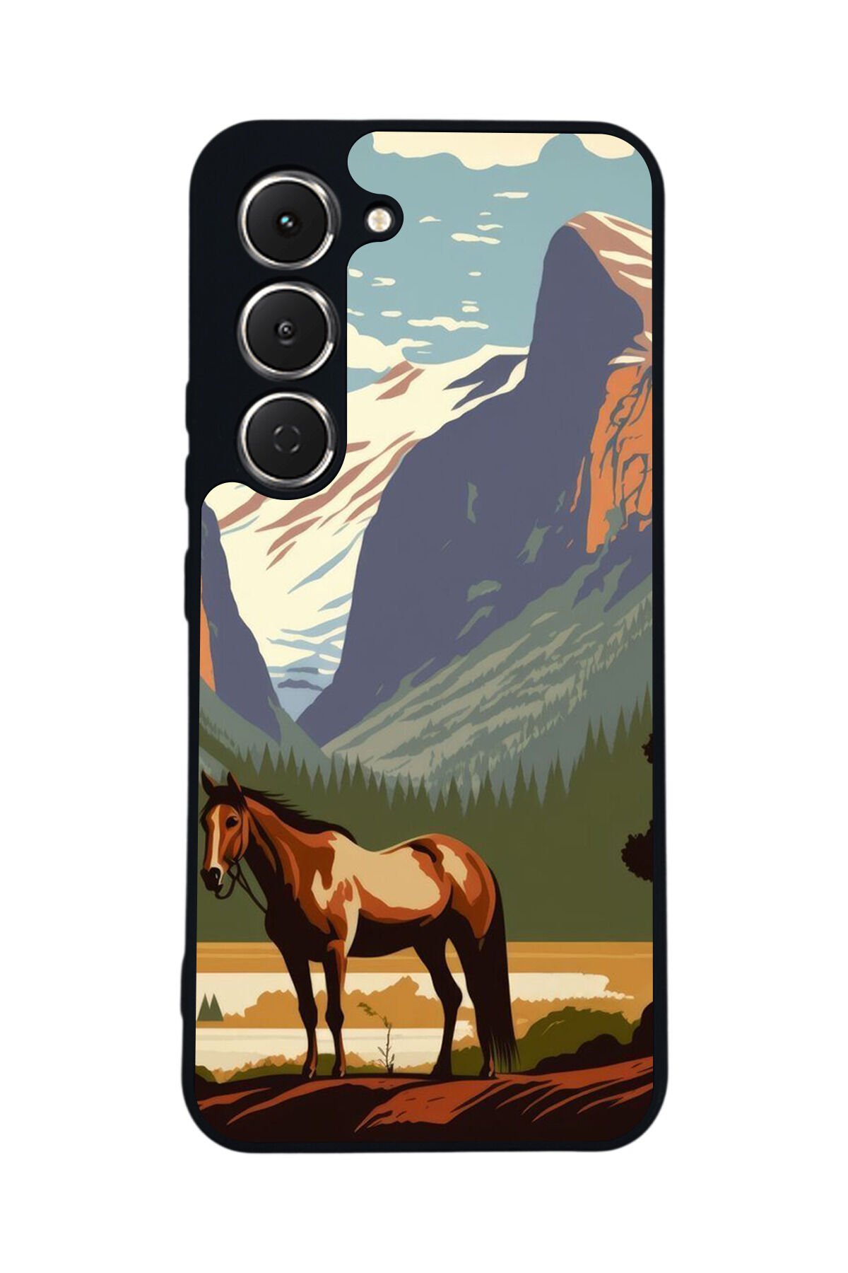 Tecno Spark 40 Pro Uyumlu At Horse Tasarımlı Glossy Premium Kılıf
