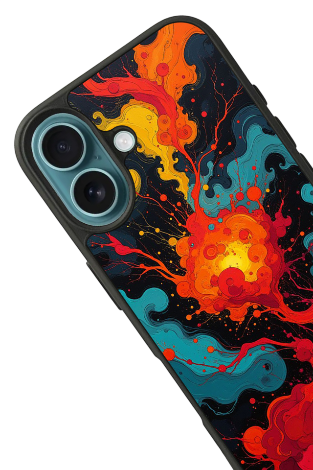 iPhone 16 Plus Uyumlu Abstract Tasarımlı Glossy Premium Kılıf