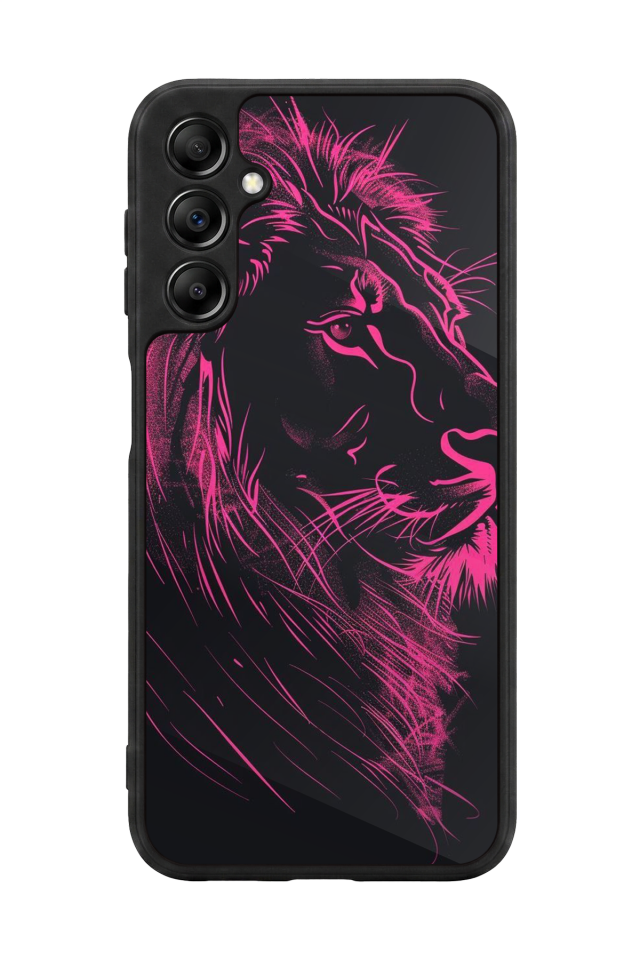 Samsung Galaxy A14 Uyumlu Aslan Tasarımlı Glossy Premium Kılıf