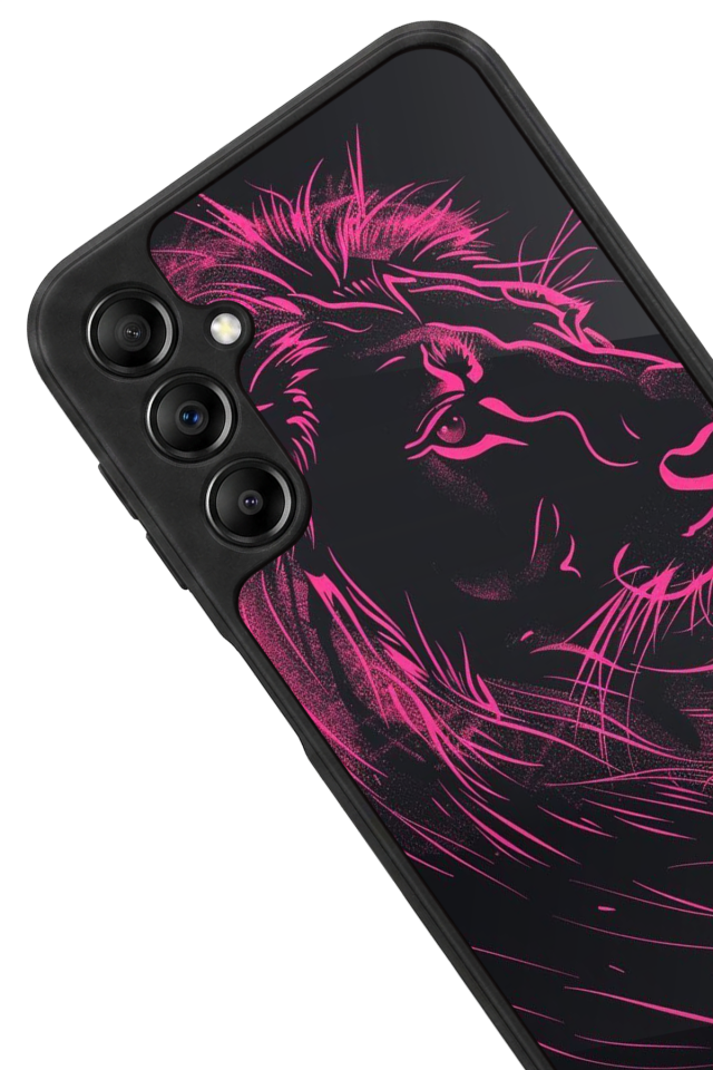 Samsung Galaxy A14 Uyumlu Aslan Tasarımlı Glossy Premium Kılıf