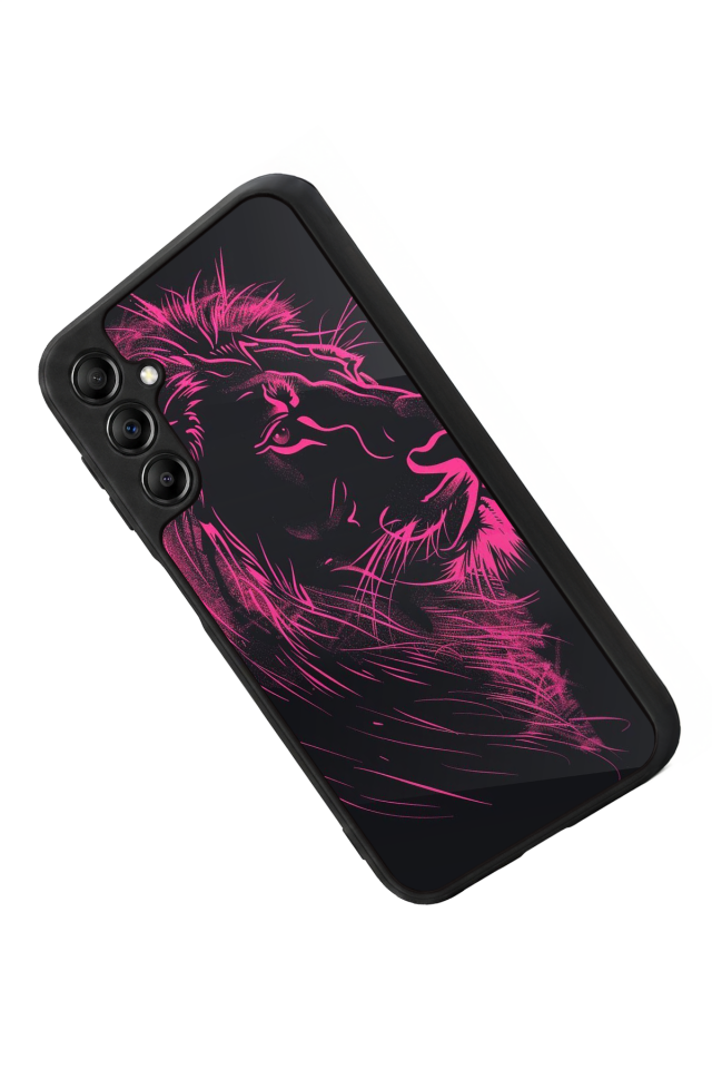 Samsung Galaxy A14 Uyumlu Aslan Tasarımlı Glossy Premium Kılıf