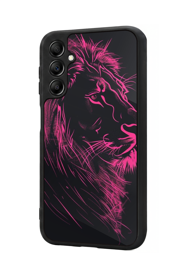 Samsung Galaxy A14 Uyumlu Aslan Tasarımlı Glossy Premium Kılıf