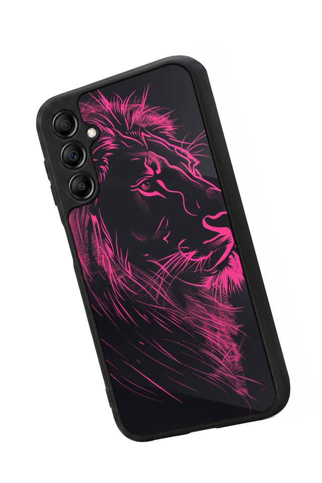 Samsung Galaxy A14 Uyumlu Aslan Tasarımlı Glossy Premium Kılıf