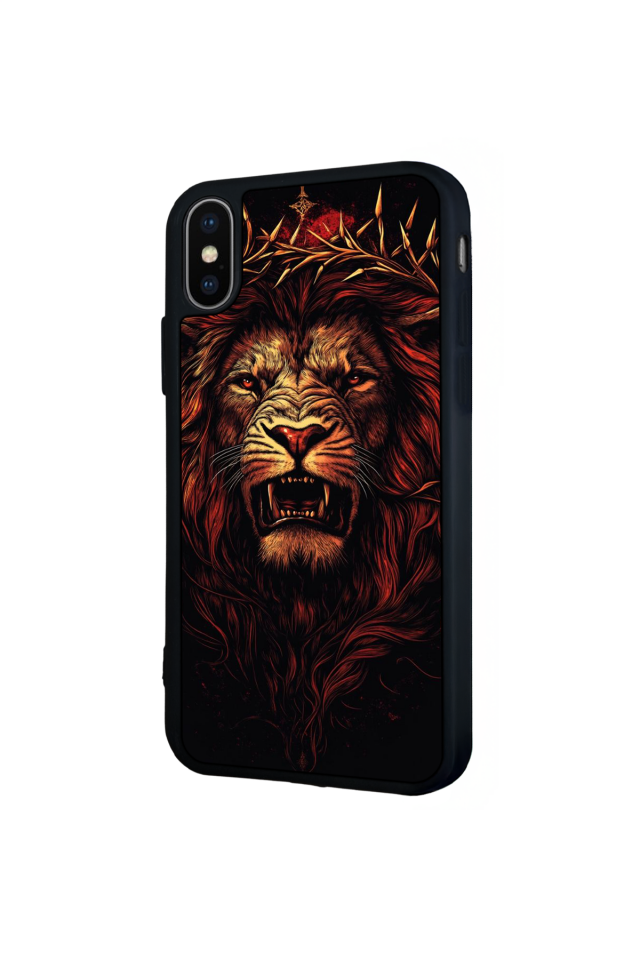 iPhone XS Max Uyumlu Aslan Tasarımlı Glossy Premium Kılıf