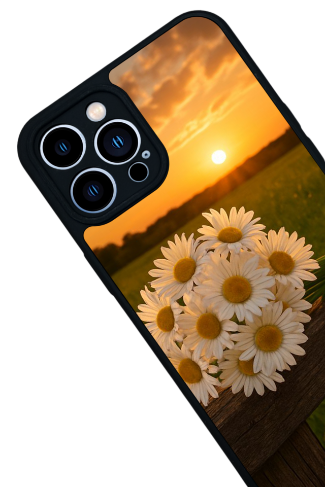 iPhone 12 Pro Max Uyumlu Cicek Tasarımlı Glossy Premium Kılıf