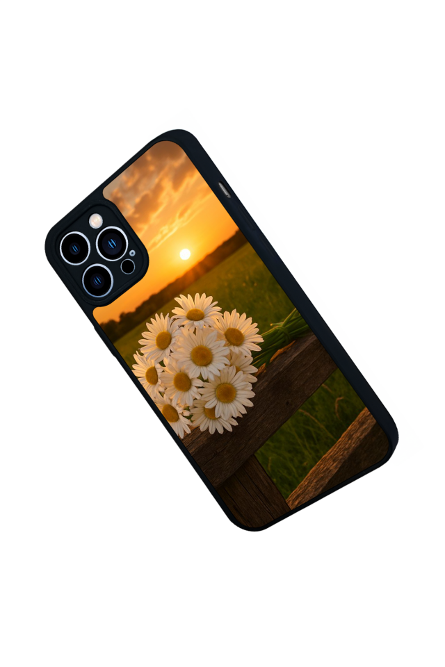 iPhone 12 Pro Max Uyumlu Cicek Tasarımlı Glossy Premium Kılıf