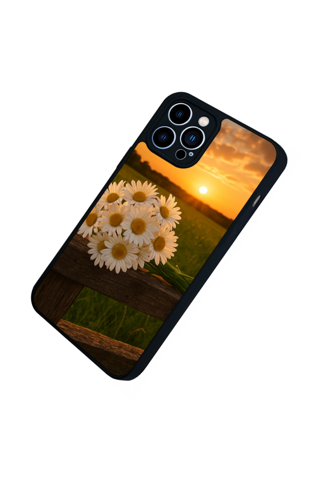 iPhone 12 Pro Max Uyumlu Cicek Tasarımlı Glossy Premium Kılıf
