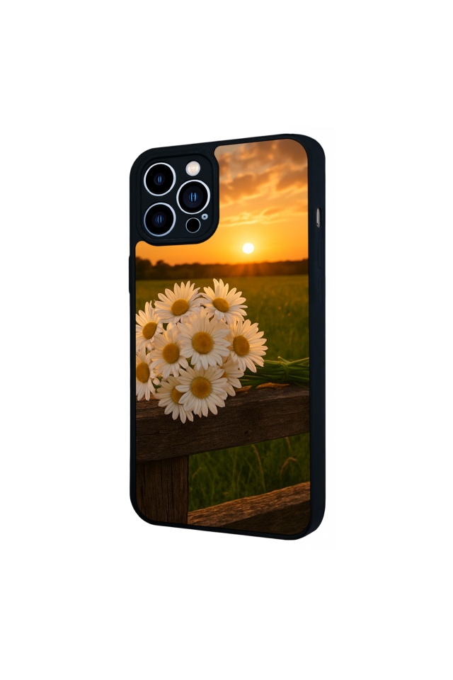 iPhone 12 Pro Max Uyumlu Cicek Tasarımlı Glossy Premium Kılıf