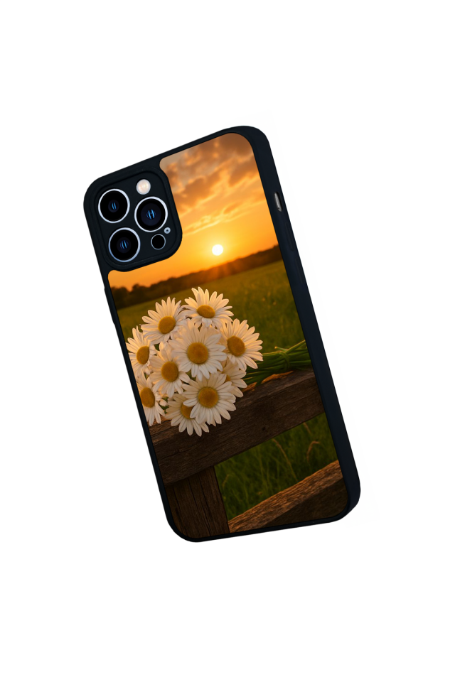 iPhone 12 Pro Max Uyumlu Cicek Tasarımlı Glossy Premium Kılıf