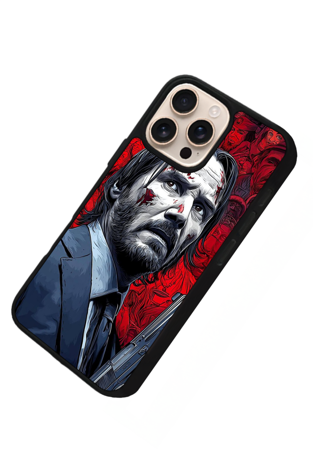 iPhone 15 Pro Max Uyumlu JohnWick Tasarımlı Glossy Premium Kılıf