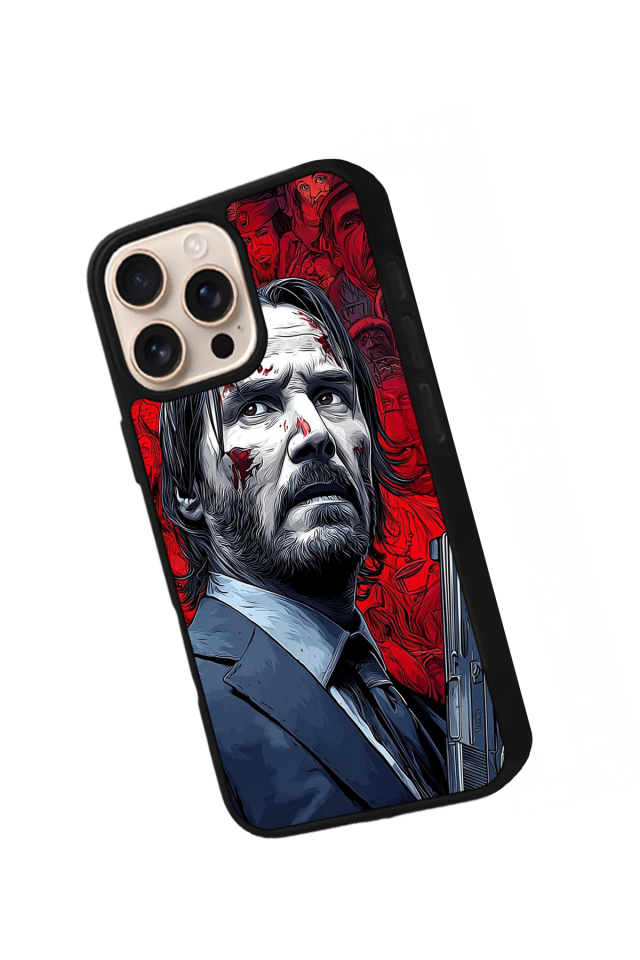 iPhone 15 Pro Max Uyumlu JohnWick Tasarımlı Glossy Premium Kılıf