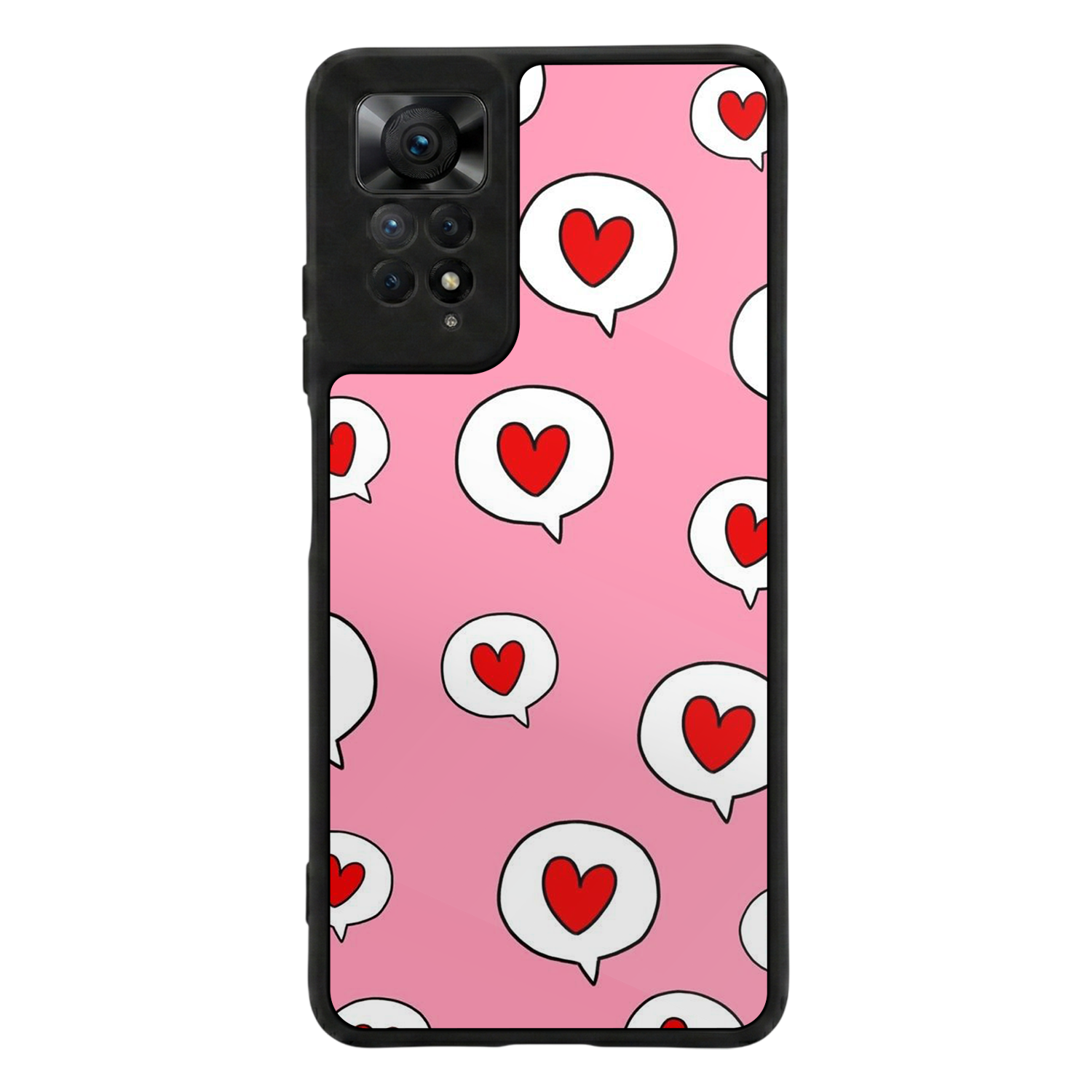Xiaomi Redmi Note 12 Pro Uyumlu Kalp Love Tasarımlı Glossy Premium Kılıf