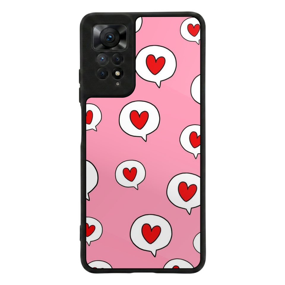 Xiaomi Redmi Note 12 Pro Uyumlu Kalp Love Tasarımlı Glossy Premium Kılıf