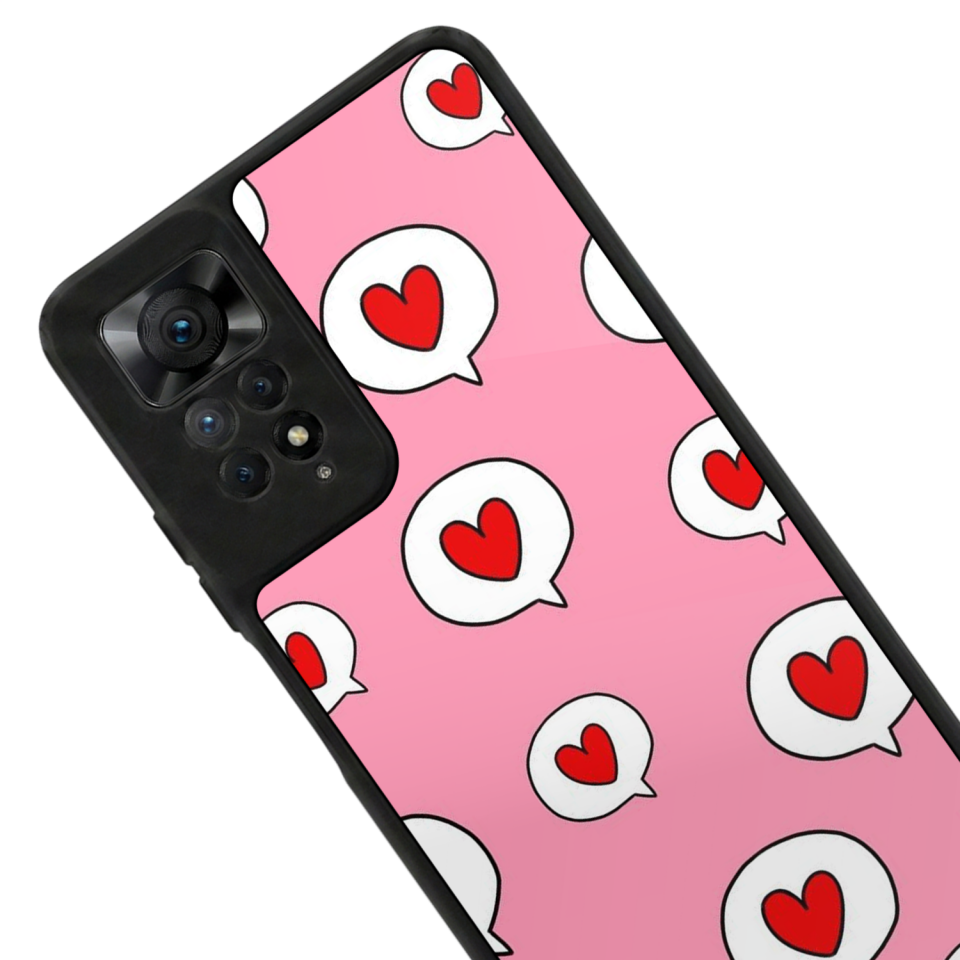 Xiaomi Redmi Note 12 Pro Uyumlu Kalp Love Tasarımlı Glossy Premium Kılıf
