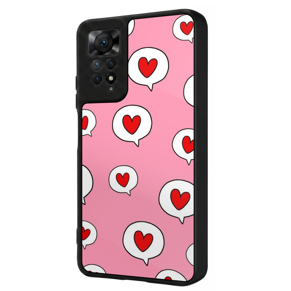 Xiaomi Redmi Note 12 Pro Uyumlu Kalp Love Tasarımlı Glossy Premium Kılıf