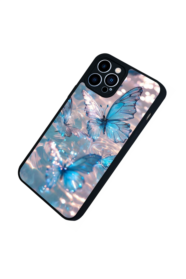 iPhone 13 Pro Max Uyumlu Kelebek Tasarımlı Glossy Premium Kılıf