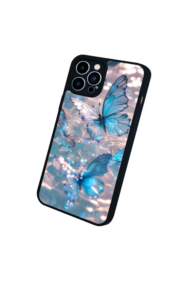 iPhone 13 Pro Max Uyumlu Kelebek Tasarımlı Glossy Premium Kılıf