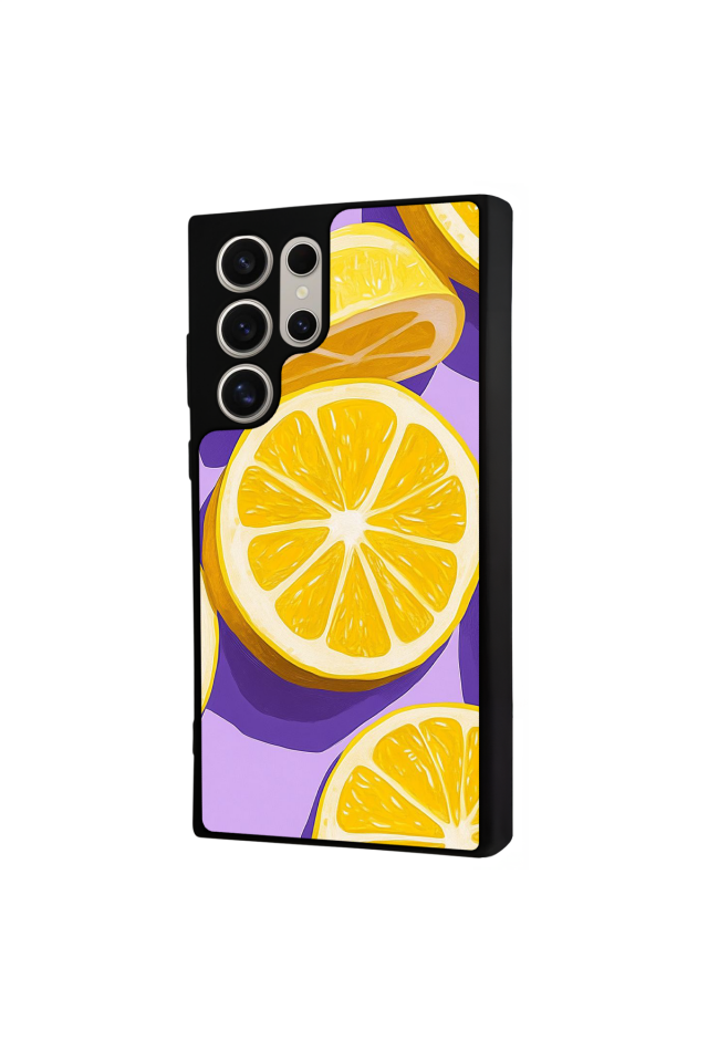 Samsung Galaxy S23 Ultra Uyumlu Limon Tasarımlı Glossy Premium Kılıf