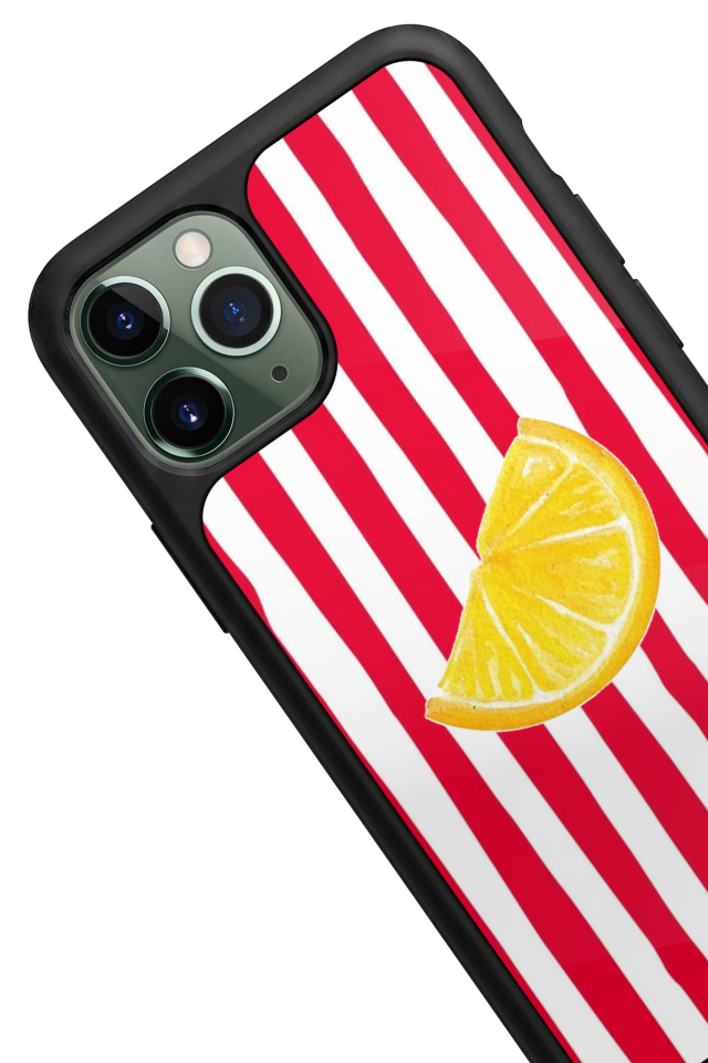 iPhone 11 Pro Uyumlu Limon Tasarımlı Glossy Premium Kılıf