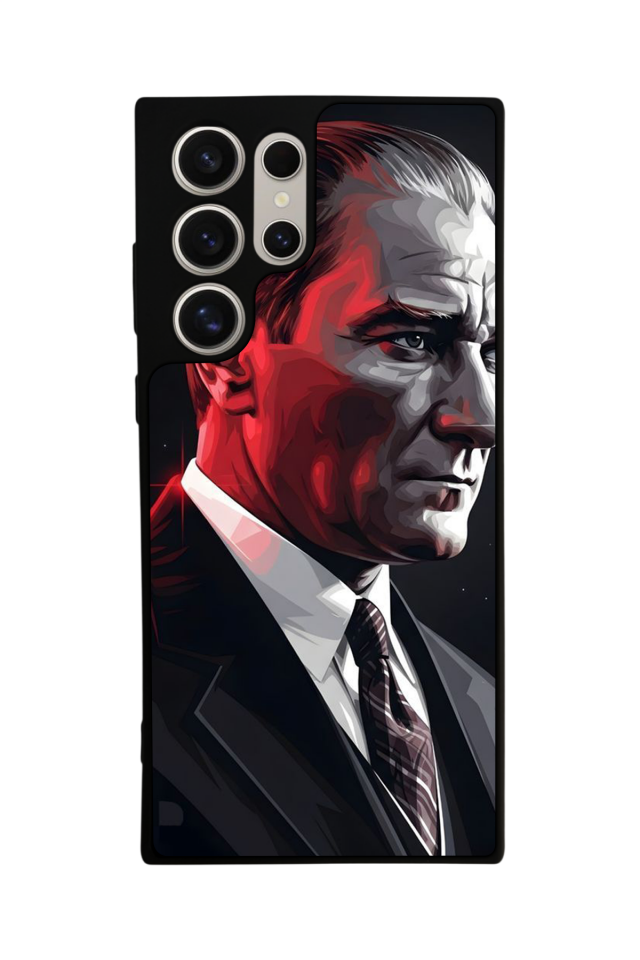 Samsung Galaxy S22 Ultra Uyumlu Mustafa Kemal Ataturk Tasarımlı Glossy Premium Kılıf