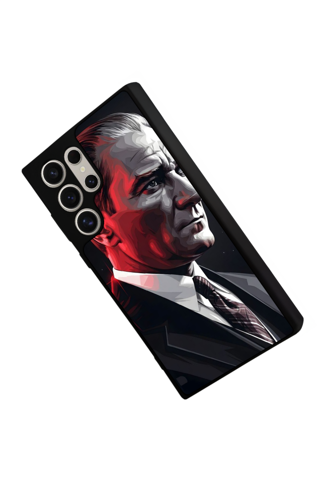 Samsung Galaxy S22 Ultra Uyumlu Mustafa Kemal Ataturk Tasarımlı Glossy Premium Kılıf