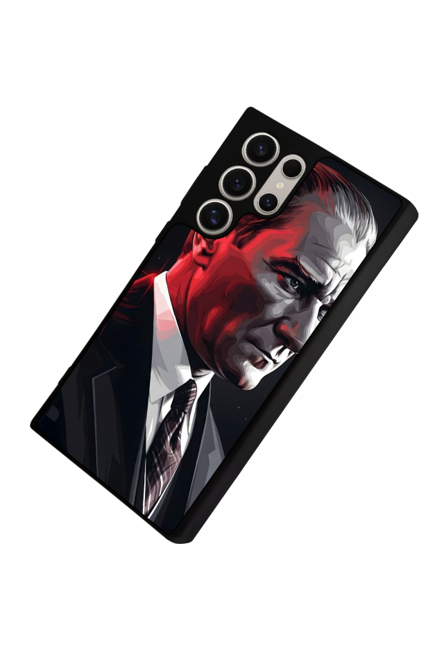 Samsung Galaxy S22 Ultra Uyumlu Mustafa Kemal Ataturk Tasarımlı Glossy Premium Kılıf