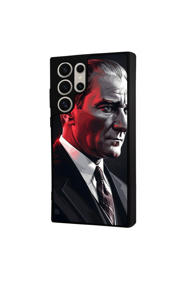 Samsung Galaxy S22 Ultra Uyumlu Mustafa Kemal Ataturk Tasarımlı Glossy Premium Kılıf
