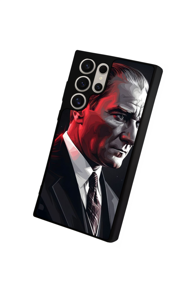 Samsung Galaxy S22 Ultra Uyumlu Mustafa Kemal Ataturk Tasarımlı Glossy Premium Kılıf